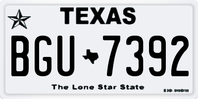 TX license plate BGU7392