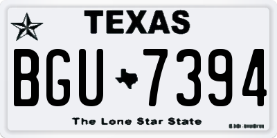 TX license plate BGU7394