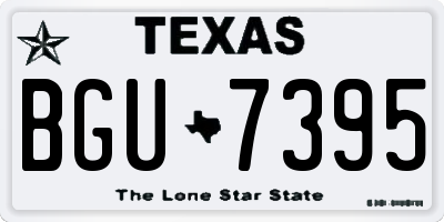 TX license plate BGU7395