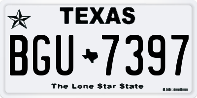 TX license plate BGU7397