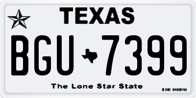 TX license plate BGU7399