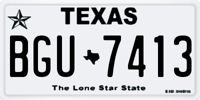 TX license plate BGU7413