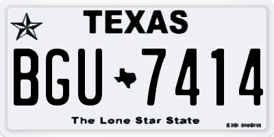 TX license plate BGU7414