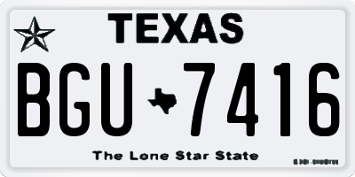 TX license plate BGU7416