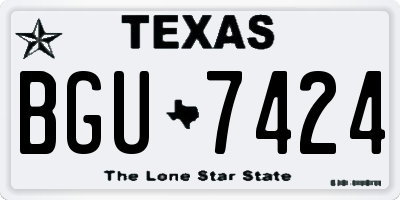TX license plate BGU7424