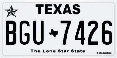 TX license plate BGU7426