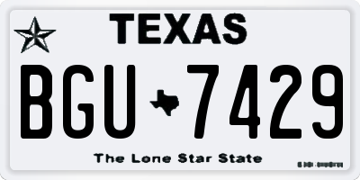 TX license plate BGU7429