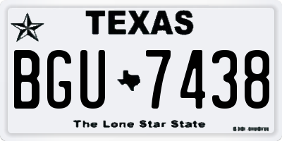 TX license plate BGU7438