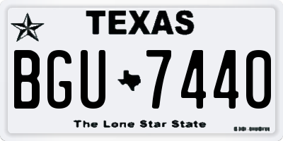TX license plate BGU7440