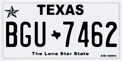 TX license plate BGU7462