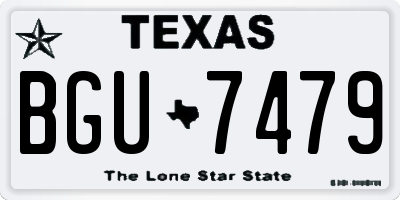 TX license plate BGU7479