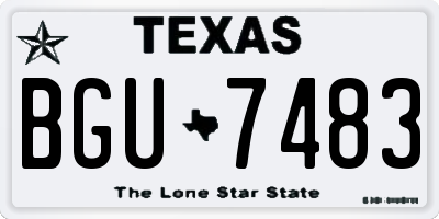 TX license plate BGU7483