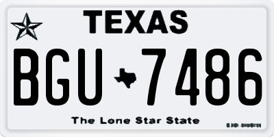 TX license plate BGU7486
