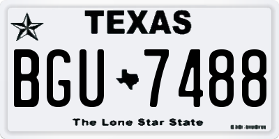 TX license plate BGU7488