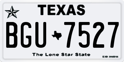 TX license plate BGU7527