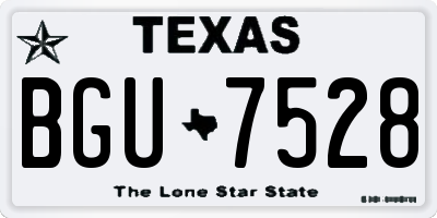 TX license plate BGU7528