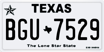 TX license plate BGU7529