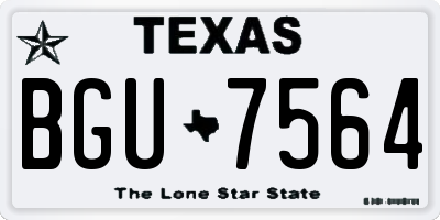 TX license plate BGU7564