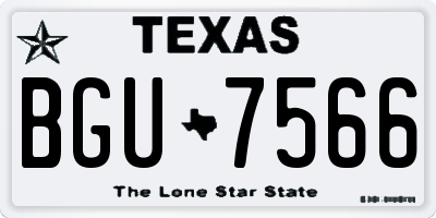 TX license plate BGU7566