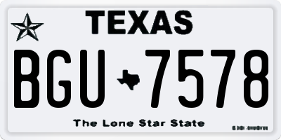 TX license plate BGU7578