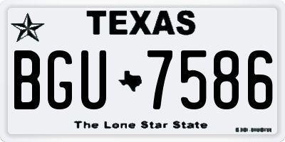 TX license plate BGU7586