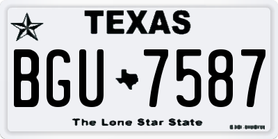 TX license plate BGU7587
