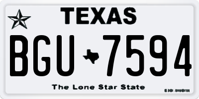 TX license plate BGU7594