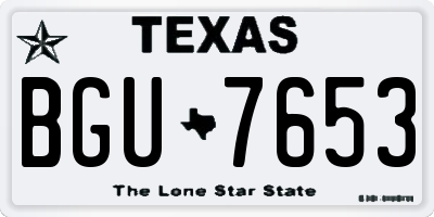 TX license plate BGU7653