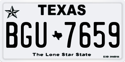 TX license plate BGU7659