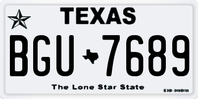 TX license plate BGU7689
