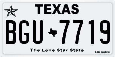TX license plate BGU7719