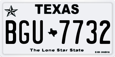 TX license plate BGU7732