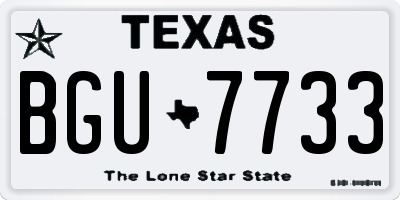 TX license plate BGU7733