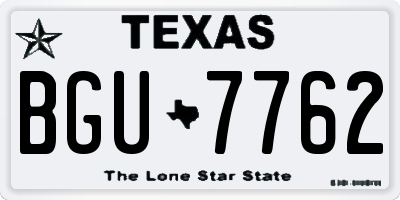 TX license plate BGU7762