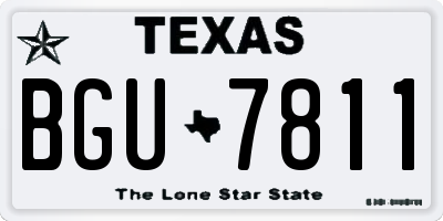 TX license plate BGU7811