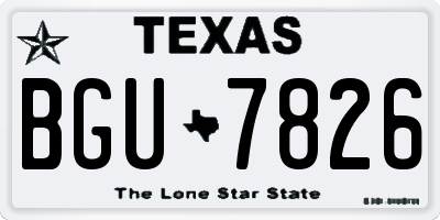 TX license plate BGU7826