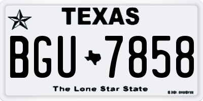 TX license plate BGU7858