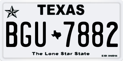 TX license plate BGU7882