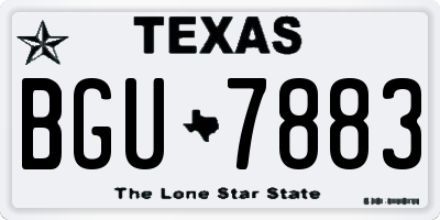 TX license plate BGU7883