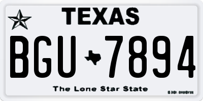 TX license plate BGU7894