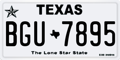 TX license plate BGU7895
