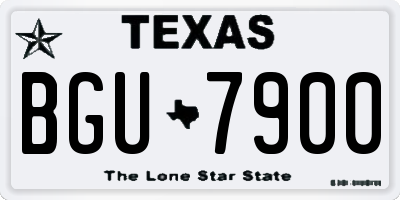 TX license plate BGU7900
