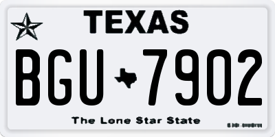TX license plate BGU7902