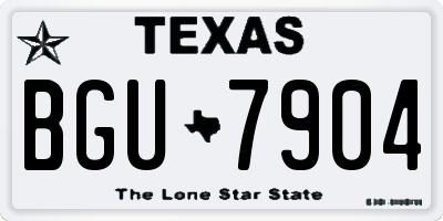 TX license plate BGU7904