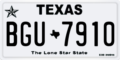 TX license plate BGU7910