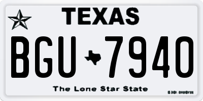TX license plate BGU7940