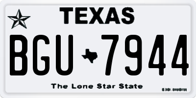 TX license plate BGU7944