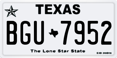 TX license plate BGU7952