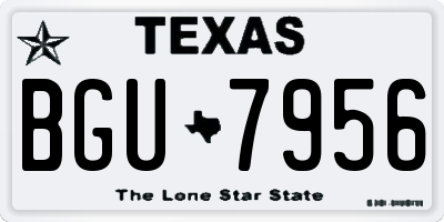 TX license plate BGU7956