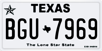 TX license plate BGU7969